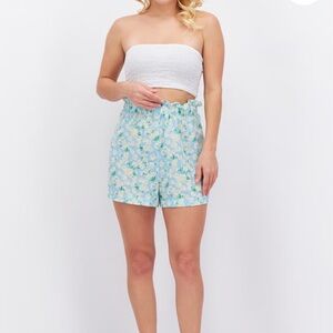 BCBGeneration Floral Blue Women's Shorts size S